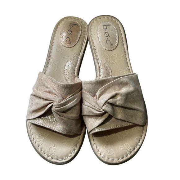 BOC Born Concepts Hayley Pink Rose Gold Fabric Slides Size 9 - Picture 9 of 12